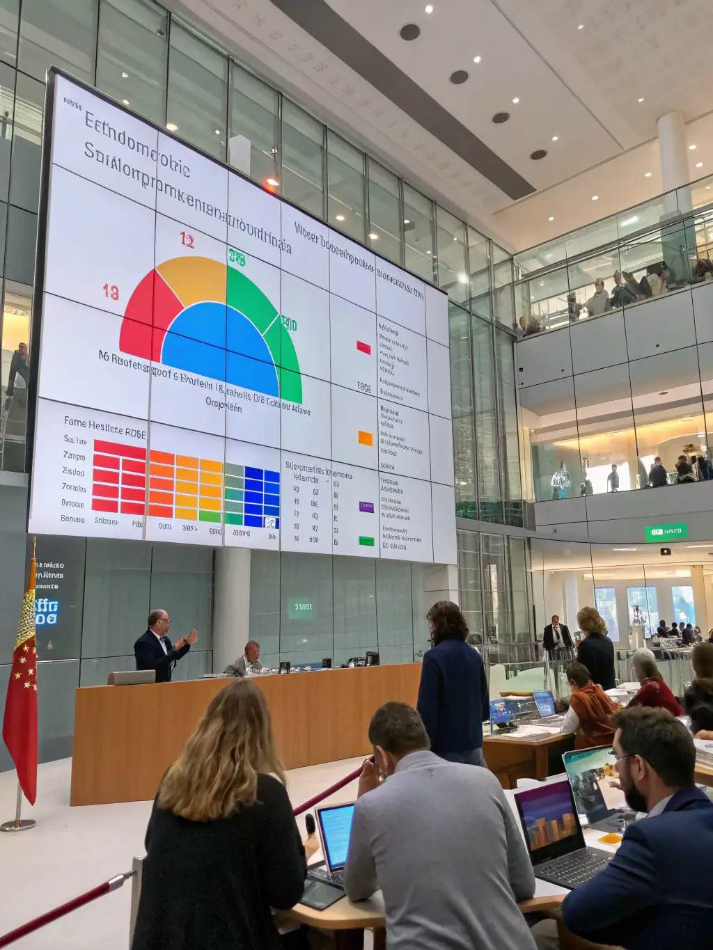 A transparent data dashboard displaying poll results and constituent opinions, accessible to both citizens and elected officials, promoting openness and accountability.